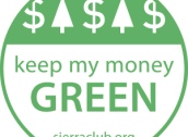 keep my money GREEN sign